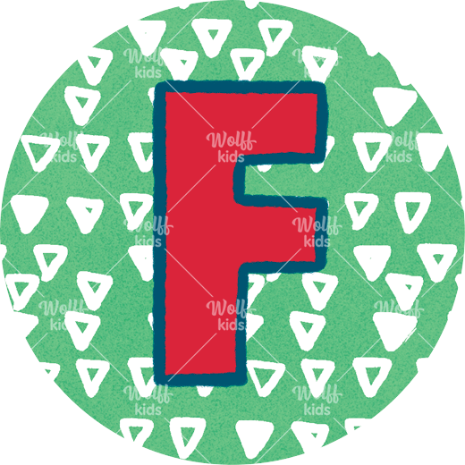 Einzelner Magnet: F grün, 4cm